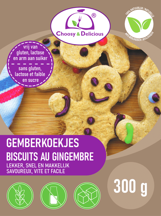 Gezonde Gemberkoekjes Bakmix - Glutenvrij, Lactosevrij & Laag in Suiker