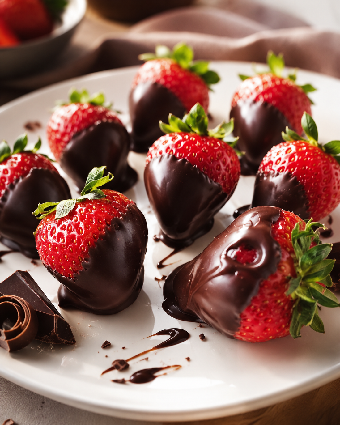 Aardbeien met chocolade