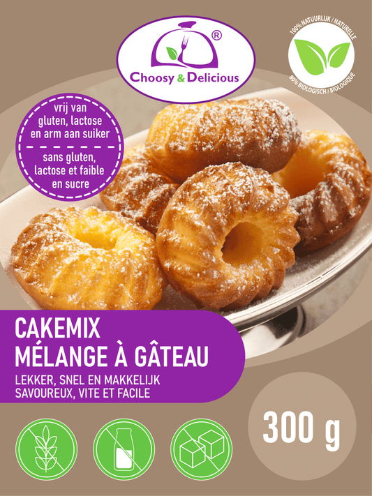Cakemix – Vrij van gluten, lactose en arm aan suiker